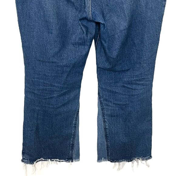 Abercrombie & Fitch The Kick Flare Ultra High Rise Jeans Crop Two Tone Size 32 S - Picture 7 of 13